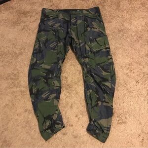 G Star Raw Powel 3D Tapered Cuffed Pants Mens Size 38/32 Zip Pockets Jean Camo
